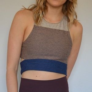 Outdoor Voices Tri-Tone Slashback Crop